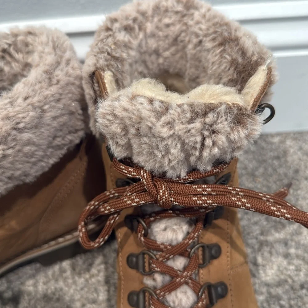 Avellani Brown Faux Fur Lined Boots Super Soft - Size 39 (8.5)